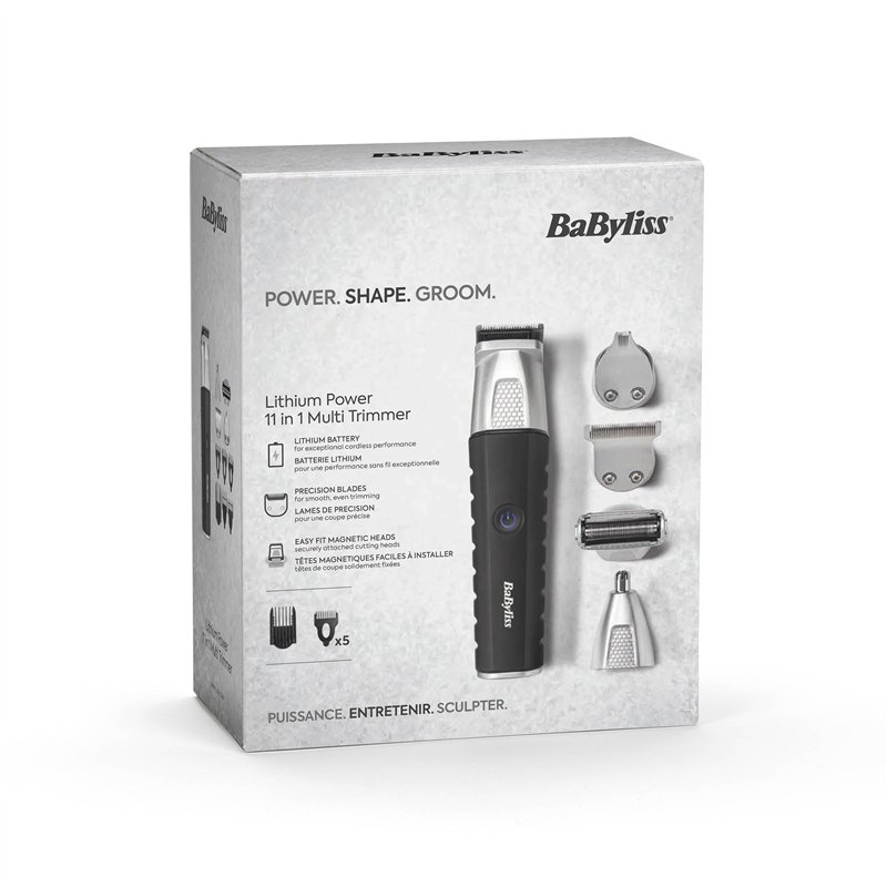 Image secondaire de BaByliss - MT812E - Tondeuse multi-usages 11 en 1 Lithium Power, Sans fil, Pour l'entretien complet du visage et du corps avec u