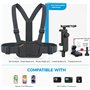 Sametop Harnais Téléphone Portable Poitrine Telephone Sangle de Support Chesty Compatible avec iPhone Samsung GoPro 13/12/11/10/