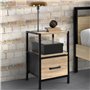 IDMarket - Lot de 2 Tables de Chevet Utah 1 tiroir et 1 Niche