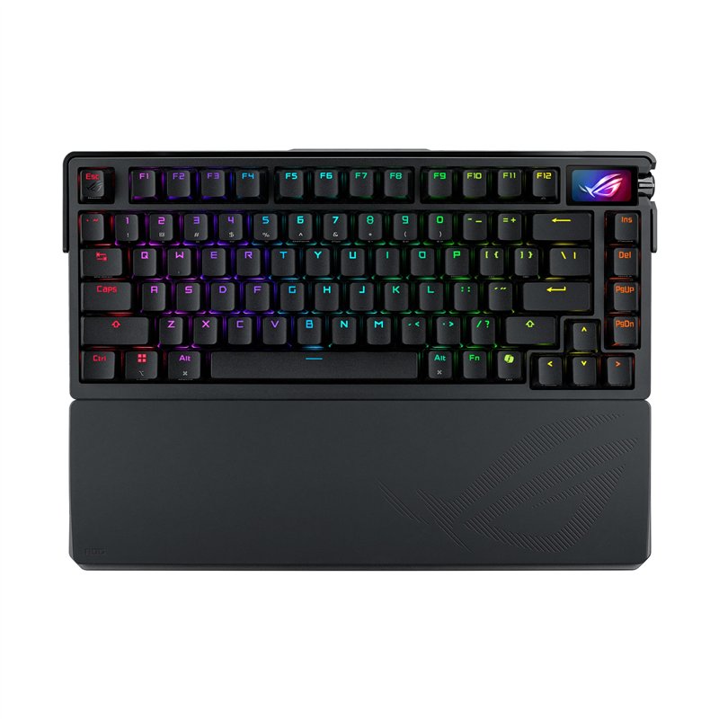 ASUS ROG Azoth Extreme - Clavier Gaming Custom 75%, châssis en Aluminium, Plaque de positionnement en Fibre de Carbone, Amortiss