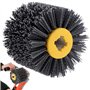 Brosses abrasives : grain 80, largeur 100 mm – Ø 120 mm | Convient pour rouleau abrasif, brosse en nylon pour machine à satiner
