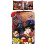 Parure de Lit Dragon Ball Super, Housse de Couette Réversible 140x200 cm et Taie d'oreiller, Polyester