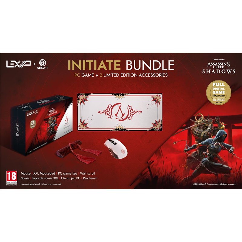 Lexip X Ubisoft Assassin's Creed Shadows Initiate Box - PC Game, Mouse & Mat
