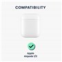 kwmobile Housse pour écouteurs Compatible avec Apple Airpods 1 & 2 Coque - Coque de Protection en Silicone - Blanc-Noir-Noir