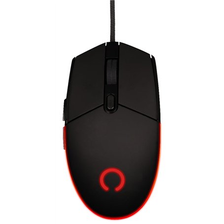 Konix Souris Gaming Filaire Arcane 70 g pour PC - 4 Niveaux DPI - Revêtement en Caoutchouc - Câble tressé - Éclairage LED Arc-en