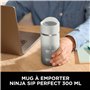 Ninja Sip Perfect Gourde isotherme 300 ml, sans bisphénol A, lavable au lave-vaisselle, bouteille isotherme, Blanc, DW1203EUUKWH