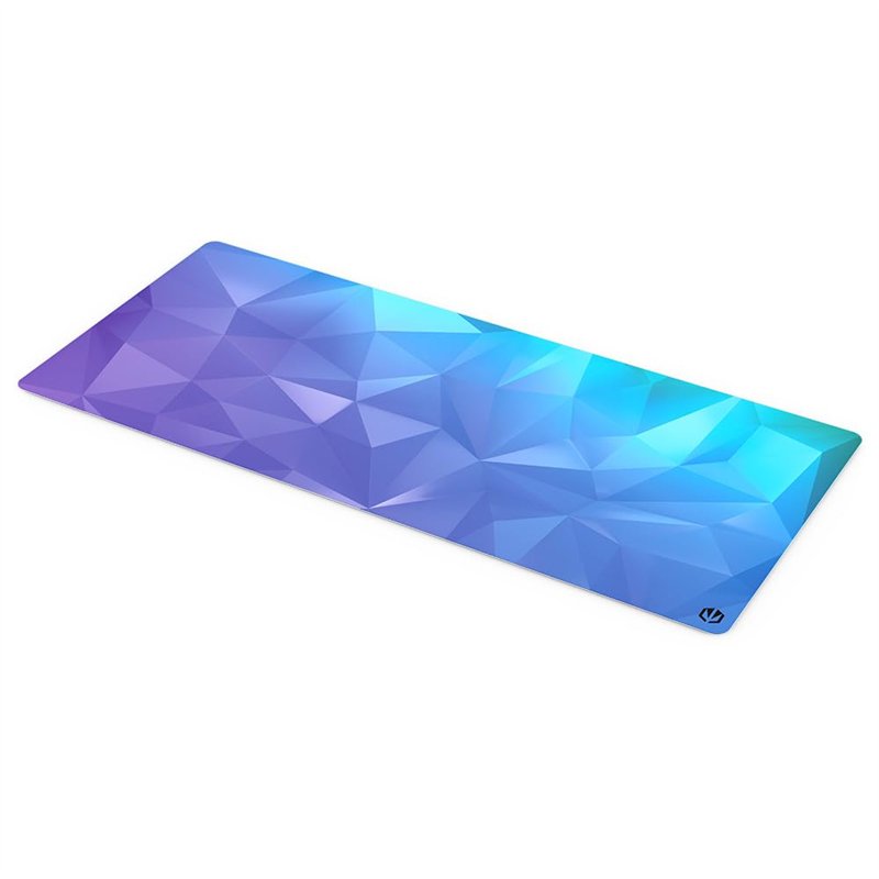 ENDORFY Crystal Blue XL Tapis de Souris XXL 900 x 400 mm, Guide de Souris Lisse, Bord imprimé, Base en Caoutchouc antidérapant, 