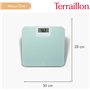 TERRAILLON - POWER FREE - Pèse personne électronique sans piles ni batterie, Ecologique, Dynamo, Capacité 180 Kg, Verre