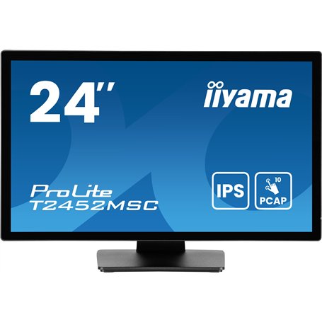 iiyama Prolite T2452MSC-B2AG Écran LED IPS 60,5 cm 23,8" Full HD 10 points Multitouch capacitif HDMI DP USB3.2 7H Revêtement ant