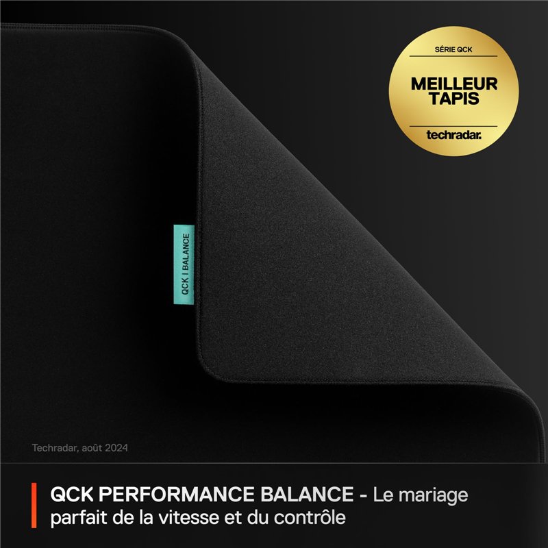Image secondaire de SteelSeries tapis de souris gaming QcK L Performance Balance - Densité élevée pour une glisse fluide - Bords cousus à profil bas