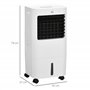 HOMCOM Climatiseur mobile refroidisseur d'air portable ventilateur 65 W par évaporation 3 en 1 avec réservoir d'eau de 15 L, osc