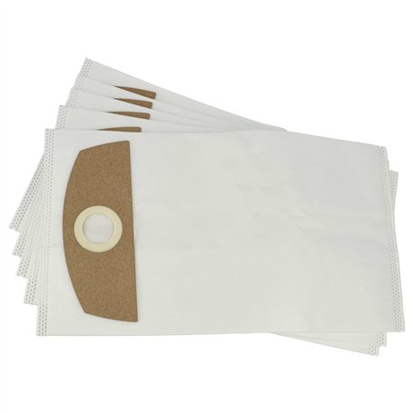 vhbw 5x Sacs compatible avec Flex VC6 L MC 18.0, VC 6 L MC aspirateur - microfibre non tissée, 36cm x 20cm blanc