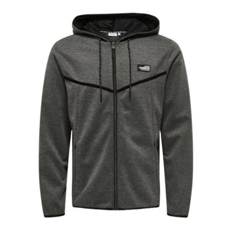 Only & Sons 5715604232133 Veste de sport pour homme, gris foncé - Marque EAN : 5715604232133 - Taille XL