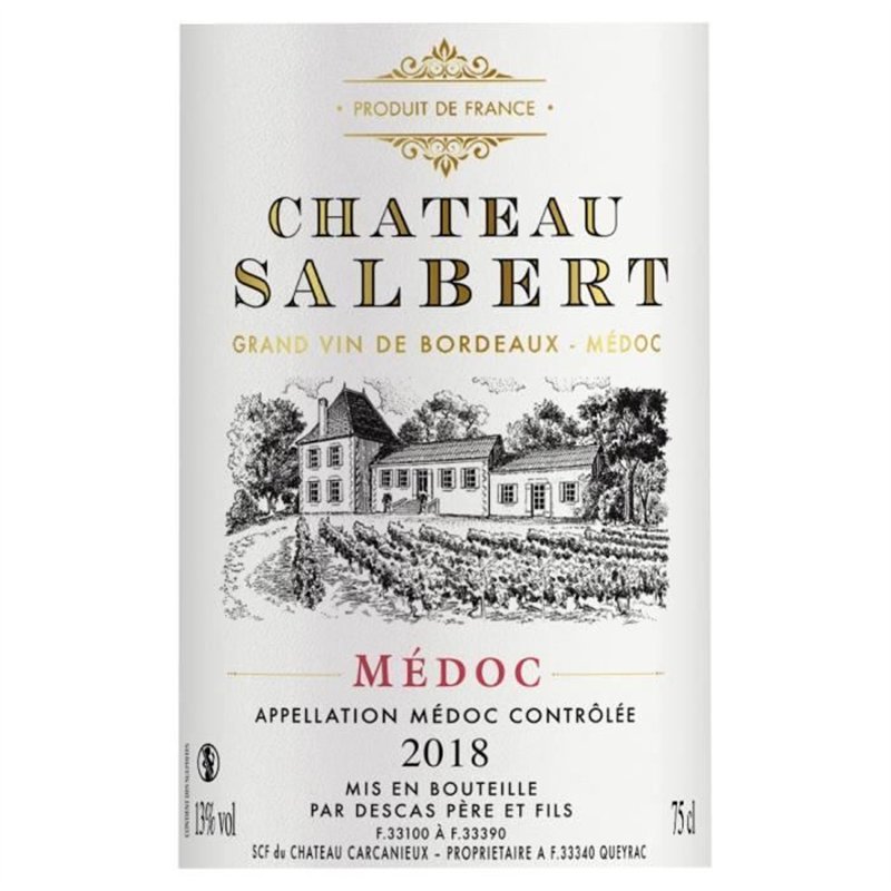 Image secondaire de Château Salbert 2018 Médoc - Vin rouge de Bordeaux
