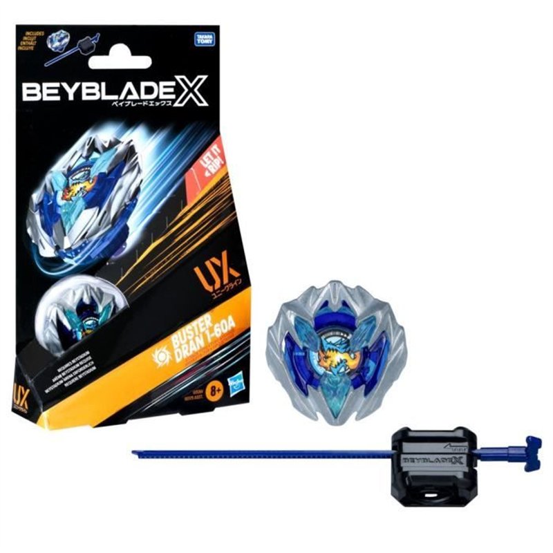 Beyblade X Buster Dran 1-60A UX, toupie de type endurance et lanceur, toupies de combat authentiques Takara Tomy, des 8 ans
