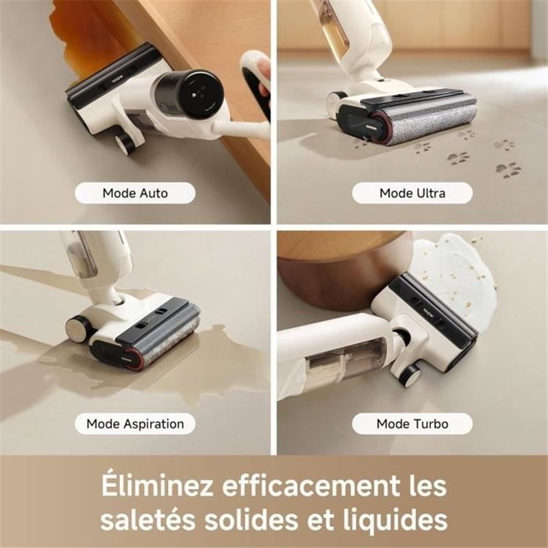 Image secondaire de MOVA K30 - Aspirateur Laveur Sec Et Humide - Portée a plat 180° - Aspiration 18 kPa - Nettoyage des Bords - Séchage a l'air Chau