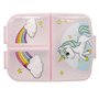 Boîte à lunch avec compartiment à couverts Stor Unicorn Rainbow (6,7 x 16,5 x 19,5 cm)