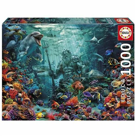 Puzzle Educa Poseidon in a Coral Reef