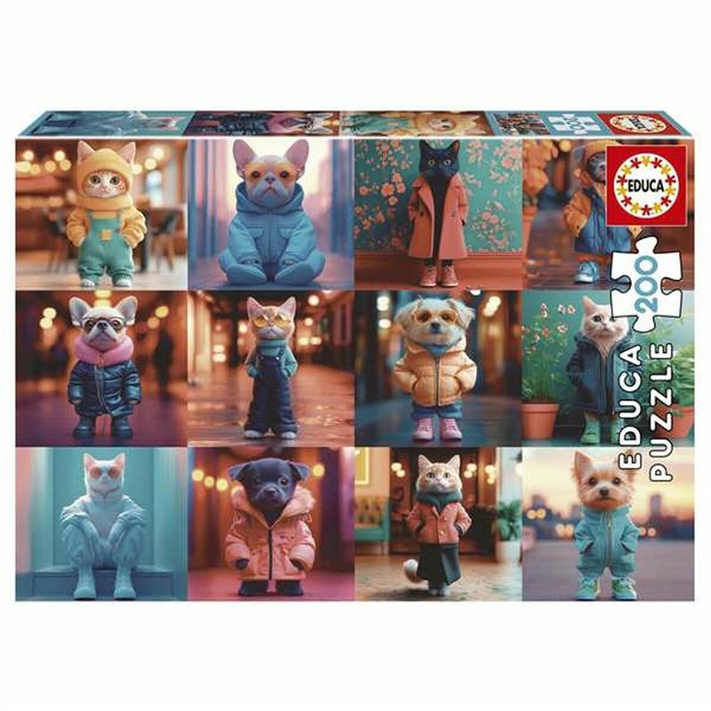 Image secondaire de Puzzle Educa 20219 Fashion Animals 200 Pièces