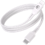 Câble Tissé USB C / USB C 5A 1.2m PD 100W Blanc Bigben