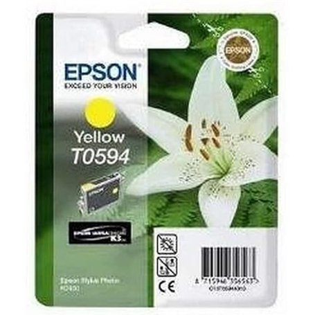 Epson T0594 Cartouche d'encre d'origine R2400 Jaune Amazon Dash Replenishment est prêt
