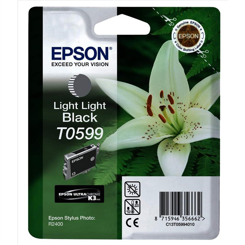 Epson T0599 Cartouche d'encre d'origine gris clair pour R2400
