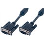 MCL MC340B/15P-3M Câble S-VGA HD15 mâle / mâle surblindé 3 coax + 9 fils 3 m Noir