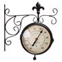 Esschert Horloge extérieure avec thermomètre