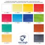 Set de peinture aquarelle Van Gogh, boîte de poche en plastique, 12 demi-pans Sélection générale