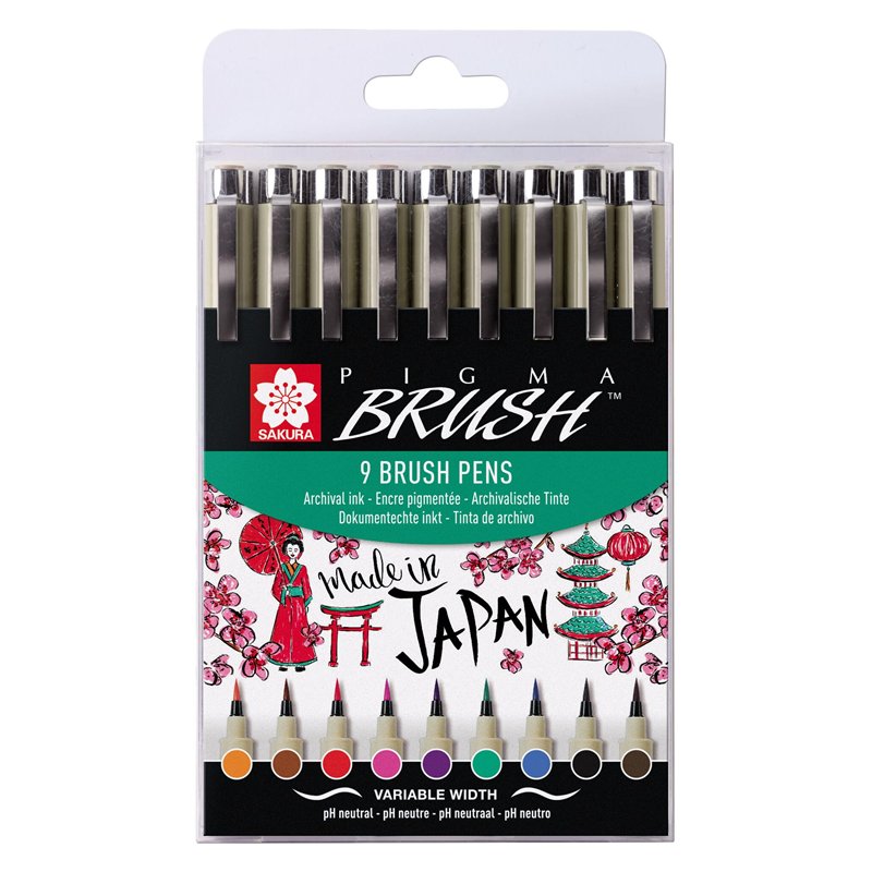 SET Pigma Brush 9 Unidades