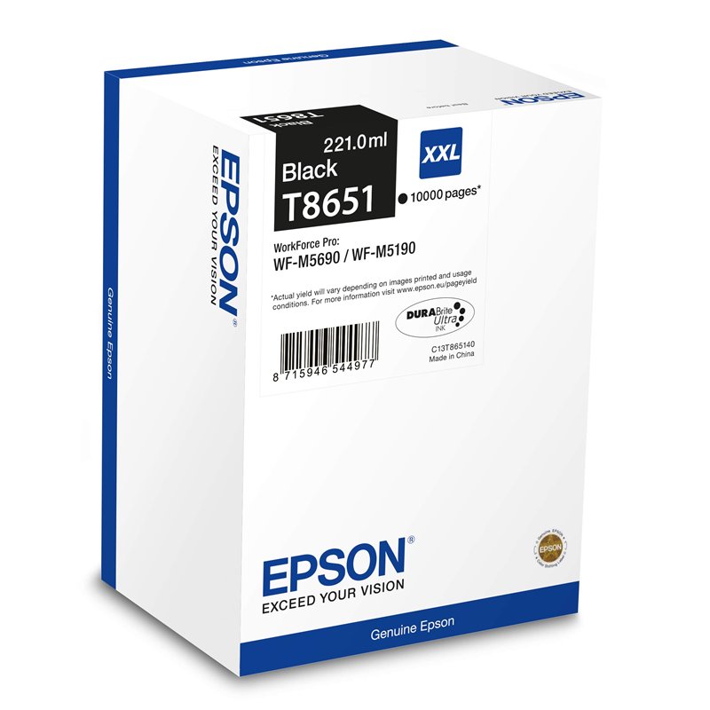 Epson C13T865140 Cartouche d'encre Noir Amazon Dash Replenishment est prêt