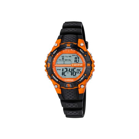 Calypso Unisexe Montre écran LCD Cadran Affichage numérique et Sangle en Plastique Noir k5684/7