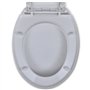 vidaXL Abattant WC Fermeture Douceur Blanc Ovale Salle de Bain Siège Toilette