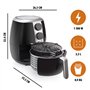Friteuse sans huile Airfryer Tristar FR-6989-900 g de frites - 3,5 L - Panneau de contrôle digital