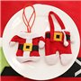 SHOP-STORY - Lot de 6pcs Mignon Porte-Couverts Polyester Serviette Couteaux Fourchette Cuillère Forme de Costume Père Noël Poche