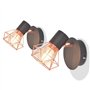 vidaXL 2x Lampe Murale avec 2 Ampoules LED à Incandescence 8 W Applique