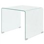 vidaXL Table Basse Table de Salon 49,5 x 50 x 45 cm Verre trempé Transparent