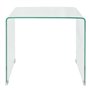vidaXL Table Basse Table de Salon 49,5 x 50 x 45 cm Verre trempé Transparent