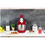 Moulinex QA311510 Robot Pâtissier avec Blender Wizzo Pétrin Fouet Flex Batteur Électrique 7 Vitesses Pulse 1000W Cuisine Rouge