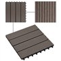 vidaXL 11x Carreaux de Terrasse WPC Marron Foncé Dalle de Patio Plancher