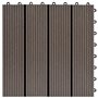 vidaXL 11x Carreaux de Terrasse WPC Marron Foncé Dalle de Patio Plancher
