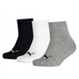 PUMA Garçon Quarter 3p Chaussettes De Sport, Gris (Grey/White/Black 803), 27-30 EU