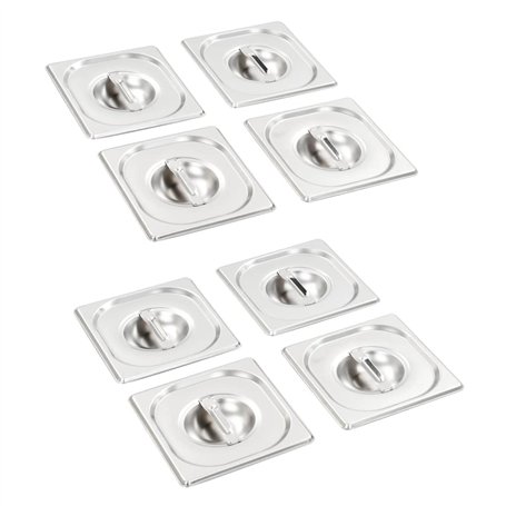 vidaXL 8X Couvercles de Plateau GN 1/6 Ustensiles de Cuisine Rectangulaire Combiné avec des Plateaux Restaurant Cuisine Maison H