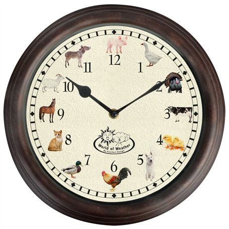 Fallen Fruits TF013 Horloge sonore Motif Animaux de la Ferme
