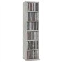 vidaXL Meuble CD Gris Cement 21 x 16 x 88 cm AgglomÃƒrÃƒ