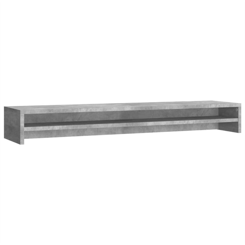 vidaXL Support de Moniteur Gris bÃƒton 100 x 24 x 13 cm AgglomÃƒrÃƒ
