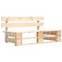 vidaXL Pinède Ensemble de Canapé de Jardin Palette et Coussins Sable Sofa Banc