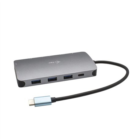 i-tec USB-C 4K Nano Station d'accueil - 1x HDMI 1x VGA 1x GLAN 1x USB-C 3X USB 3.1 1x SD/MicroSD 1x Audio avec Power Delivery 10