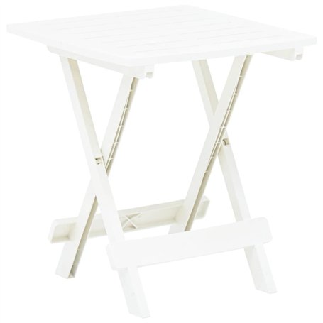 vidaXL Table Pliable de Jardin Blanc 45x43x50 cm Plastique