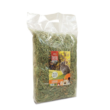 HENO GOURMET, aliment pour tous les types de petits rongeurs, Fin à Calendula 500 g, 100% naturel